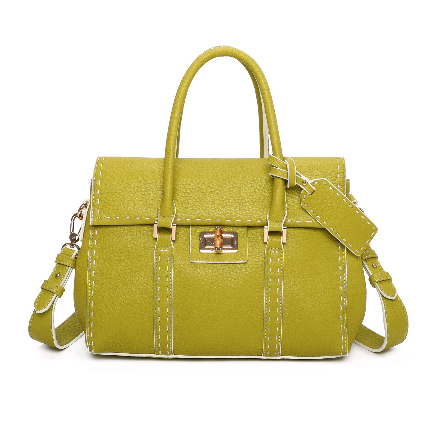 Handbag with GB gold details