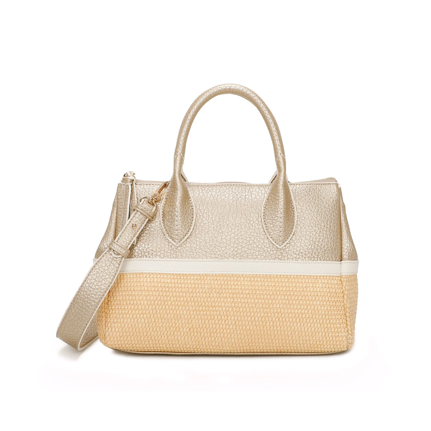 Sac synthétique avec détail en raphia GB