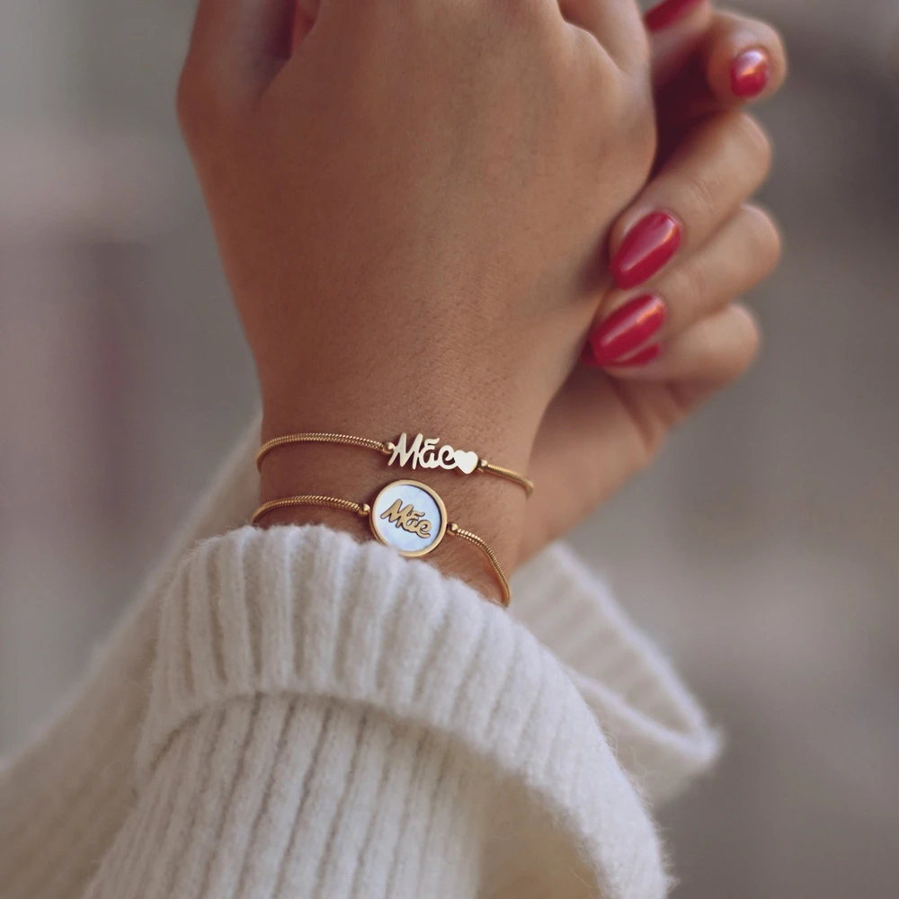 Bracciale regolabile in acciaio mãe GB