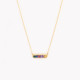 Colorful zirconies steel necklace GB