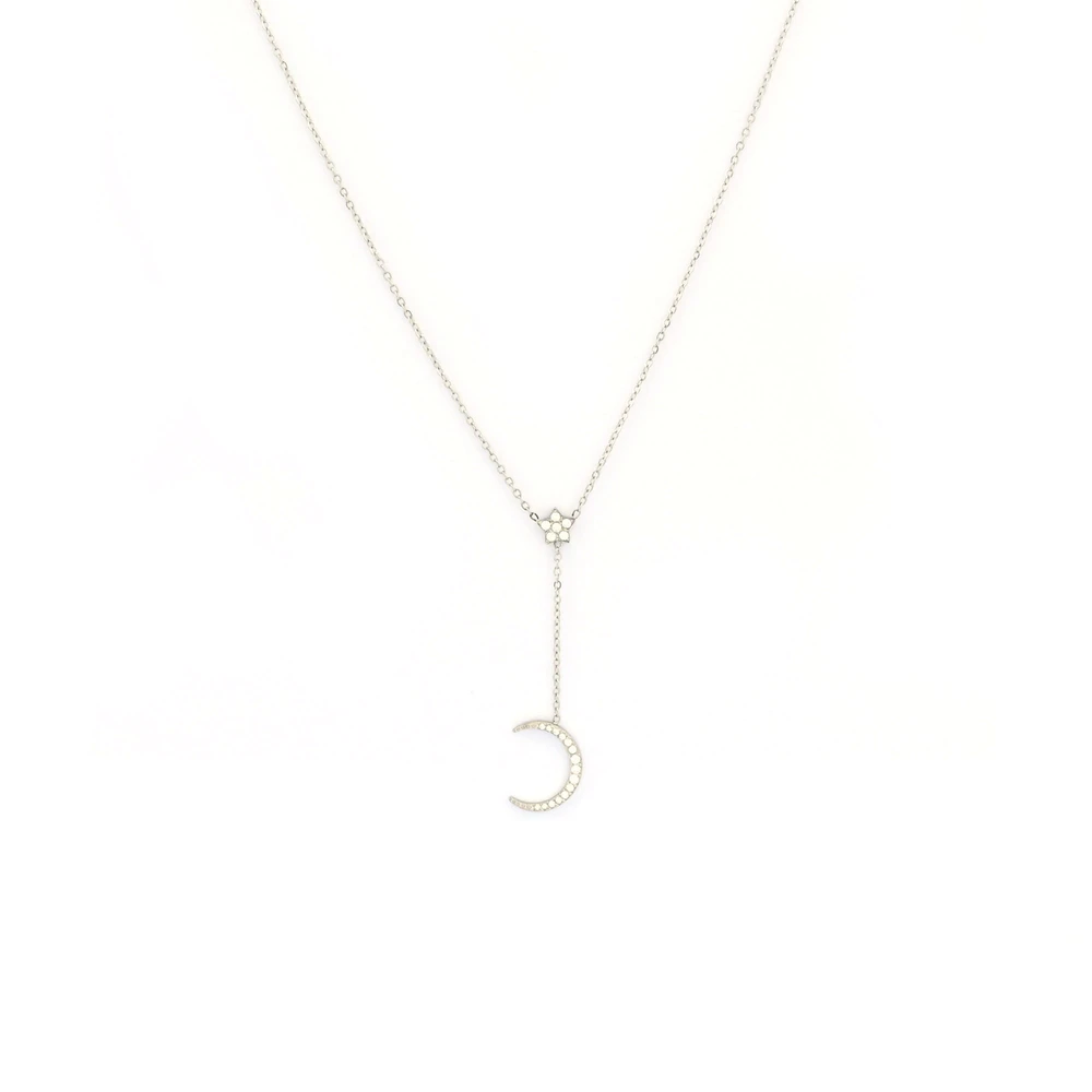 Collier acier étoile et lune GB