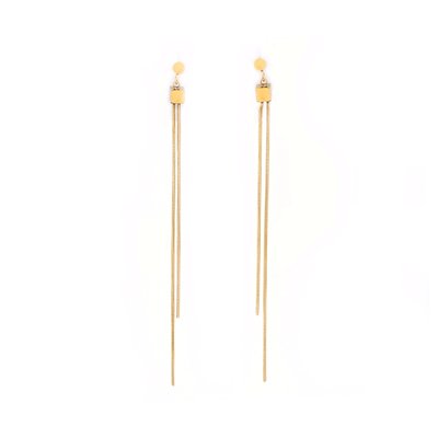 Boucles d\'oreilles en acier long simple GB