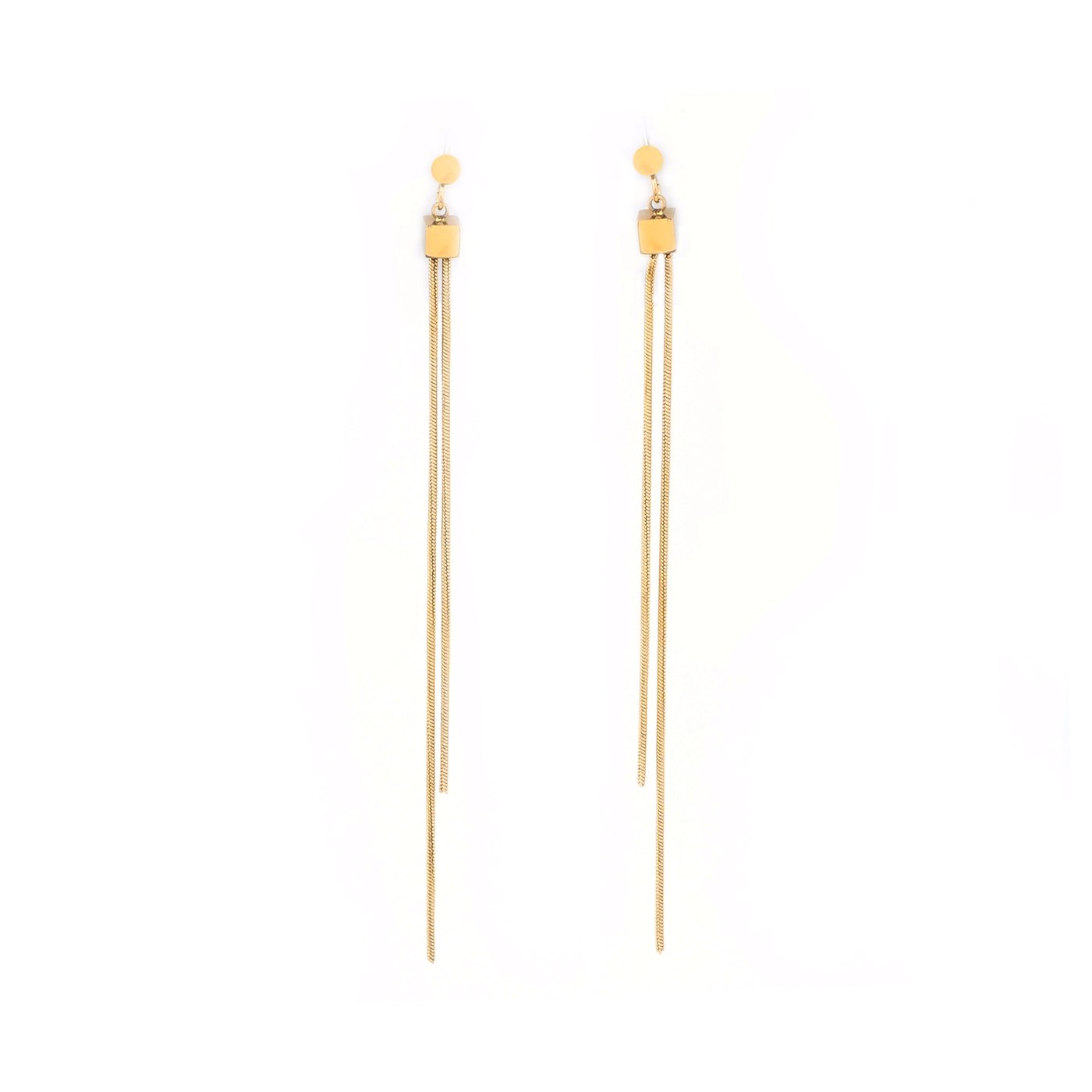 Boucles d\'oreilles en acier long simple GB