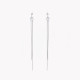 Steel earrings long simple GB