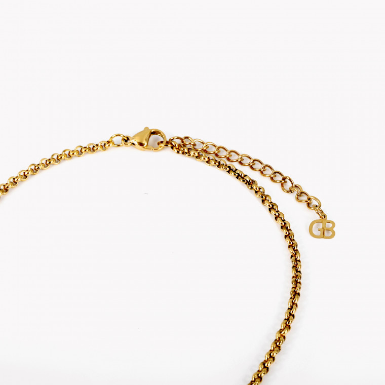 Gold plated necklace with coração de viana GB