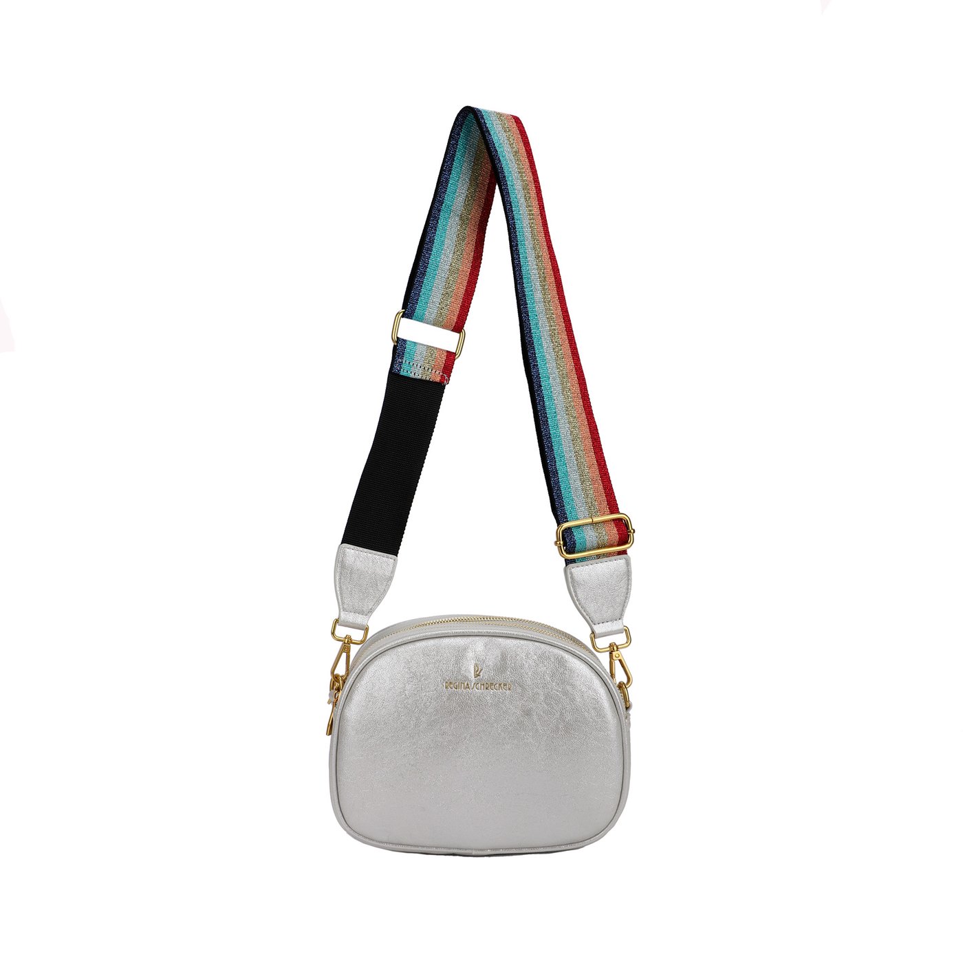 GB metallic shoulder bag