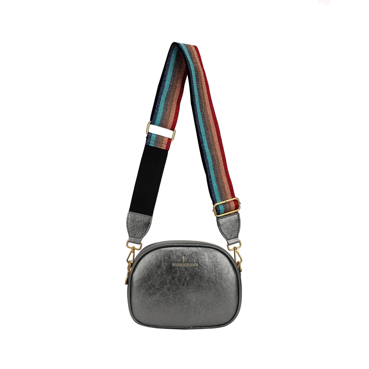 GB metallic shoulder bag