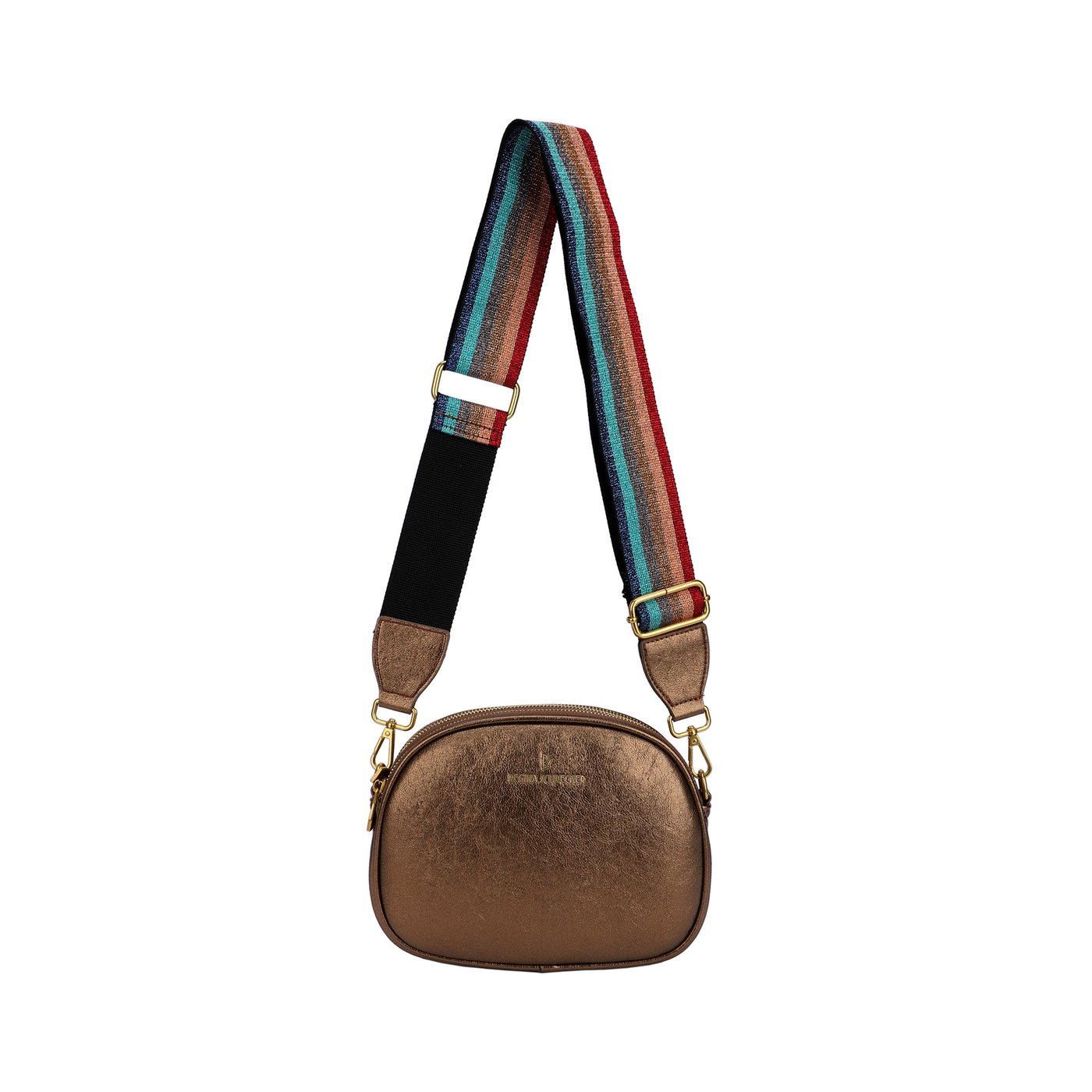 GB metallic shoulder bag