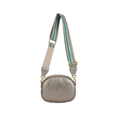 GB metallic shoulder bag