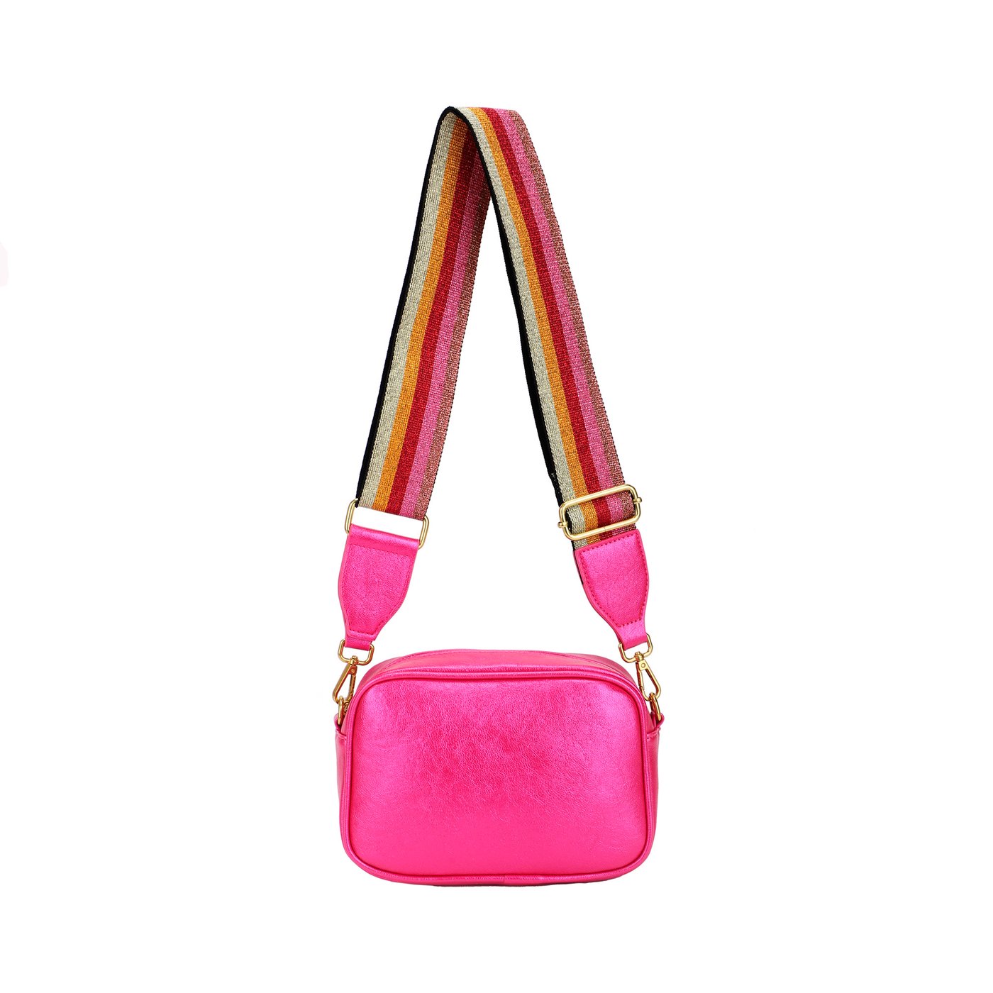 Crossbody bag with GB colored strap