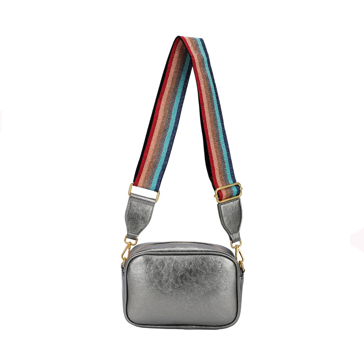 Crossbody bag with GB colored strap