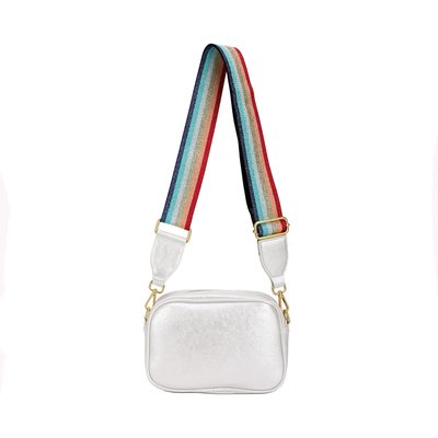 Crossbody bag with GB colored strap