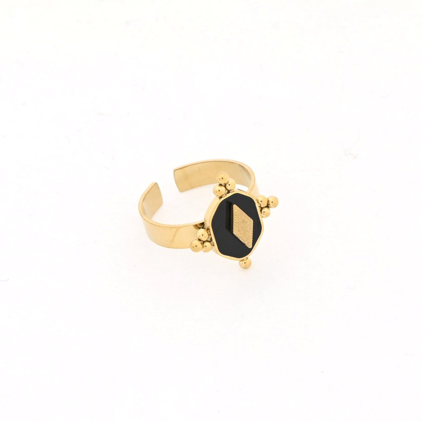 Steel adjustable ring rhombus GB