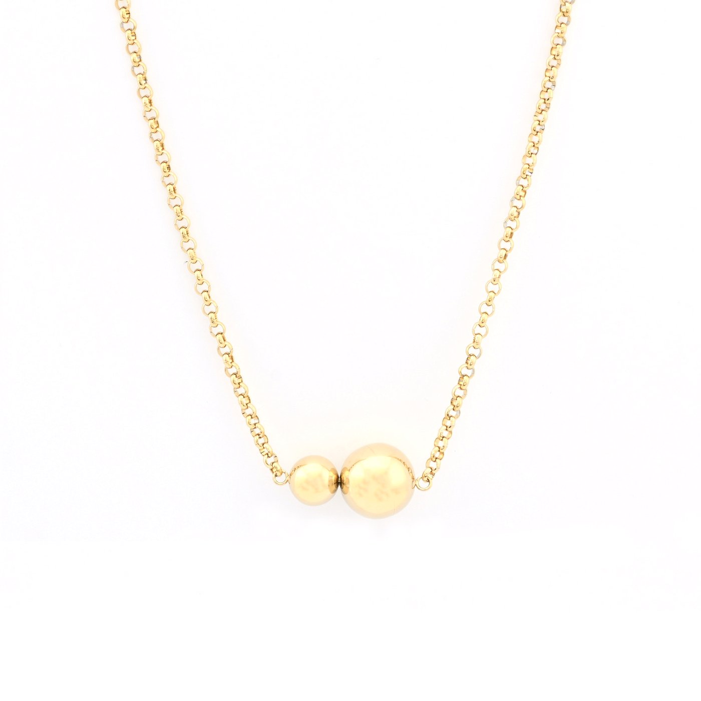 Collier acier avec boules GB