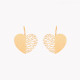 Boucles d&#039;oreilles coeur texturées en acier GB