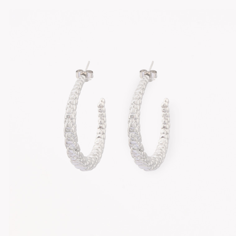 Stainless steel hoops with texture GB