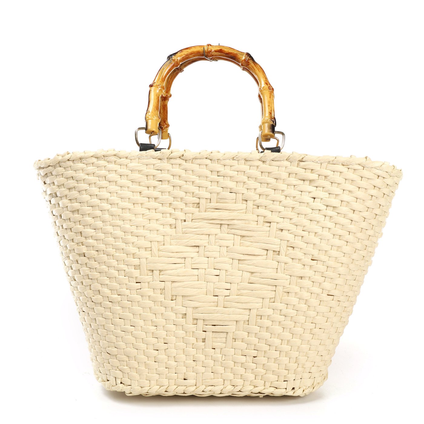 Straw basket with bamboo handle GB