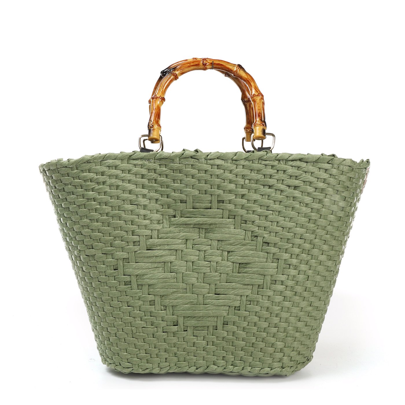 Straw basket with bamboo handle GB