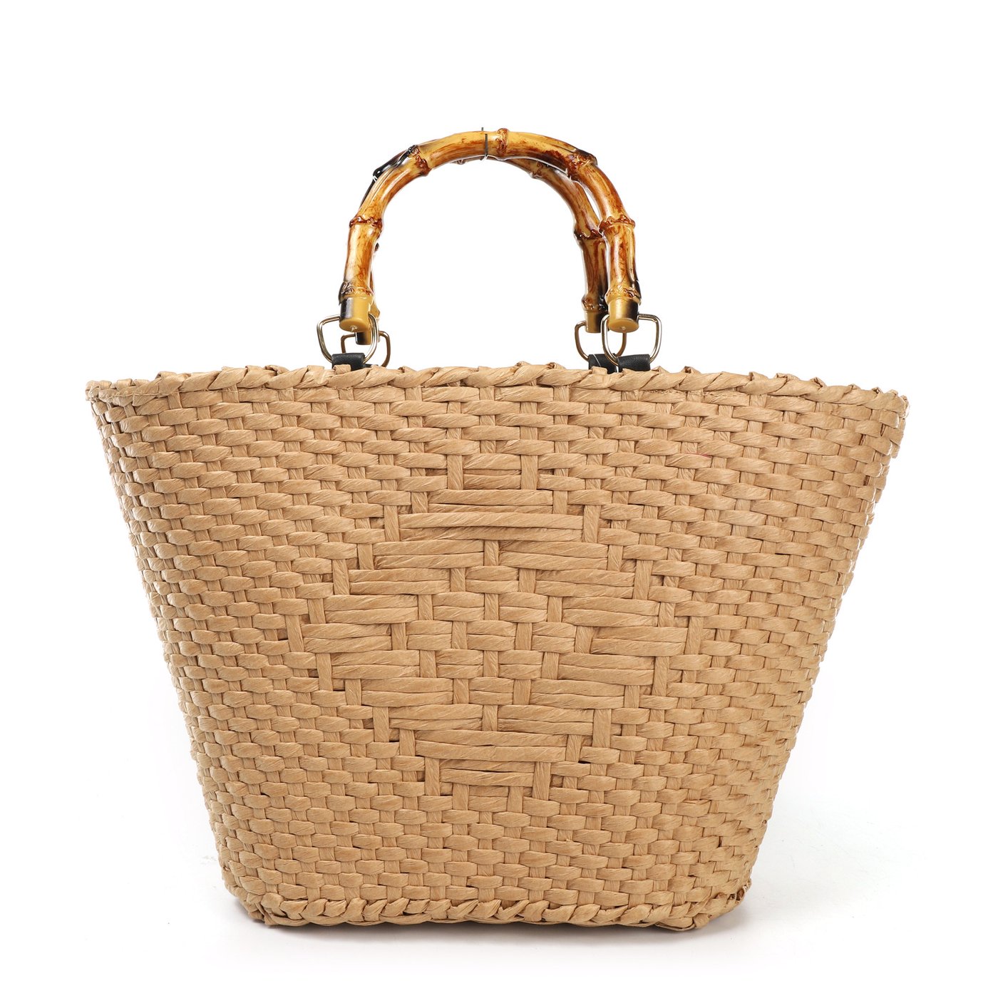 Straw basket with bamboo handle GB