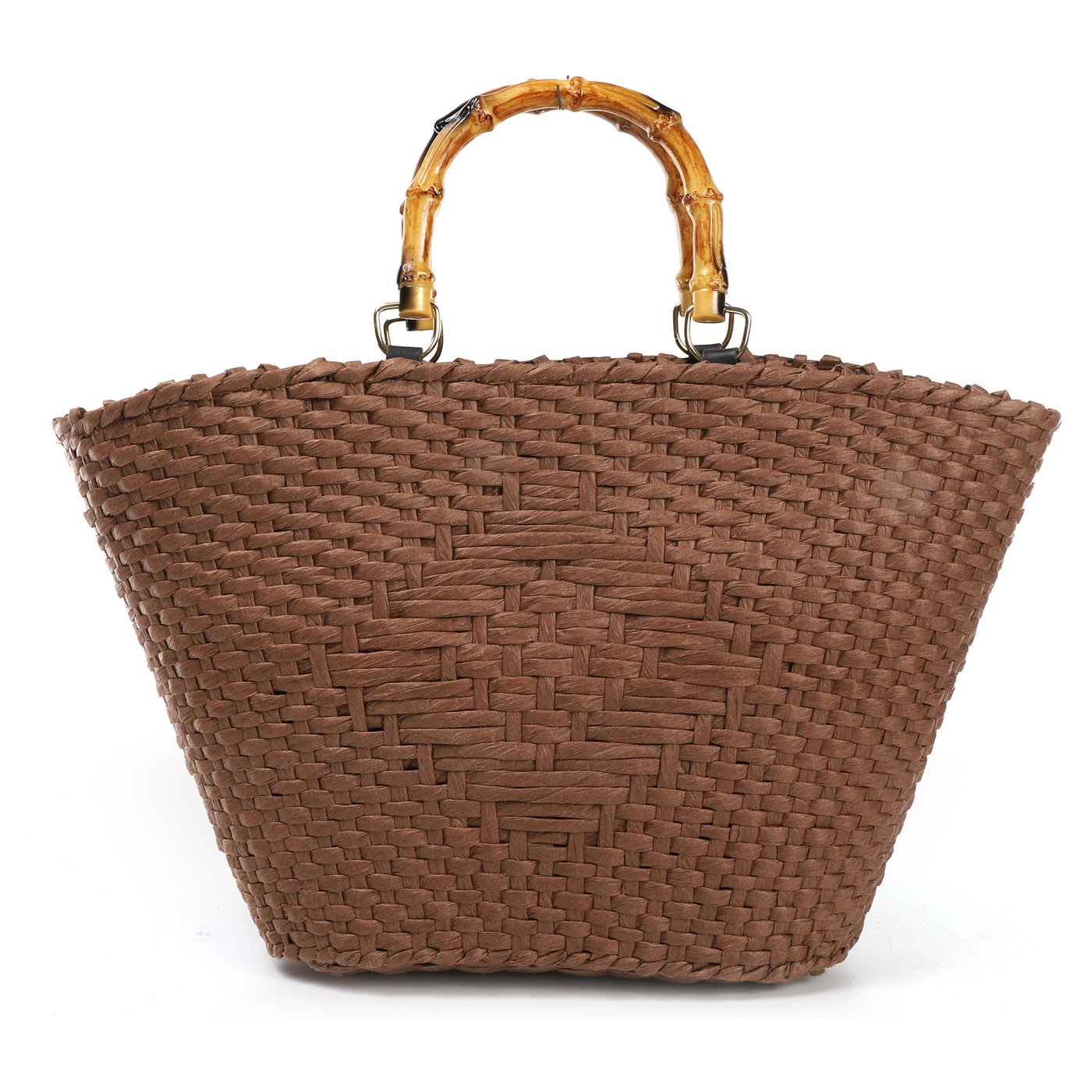 Straw basket with bamboo handle GB