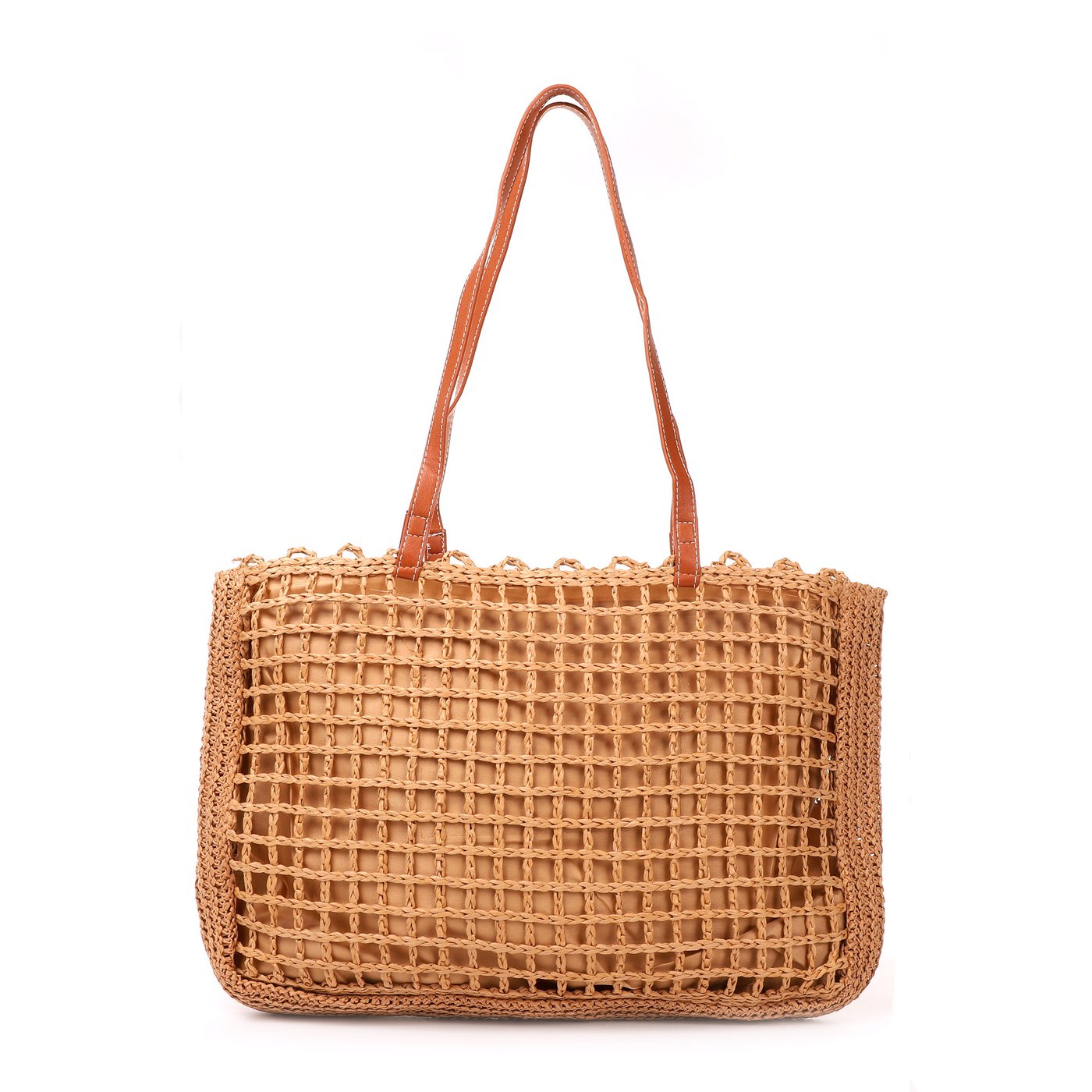 GB synthetic handle raffia bag