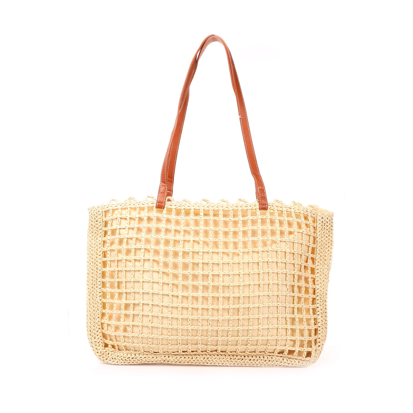 GB synthetic handle raffia bag