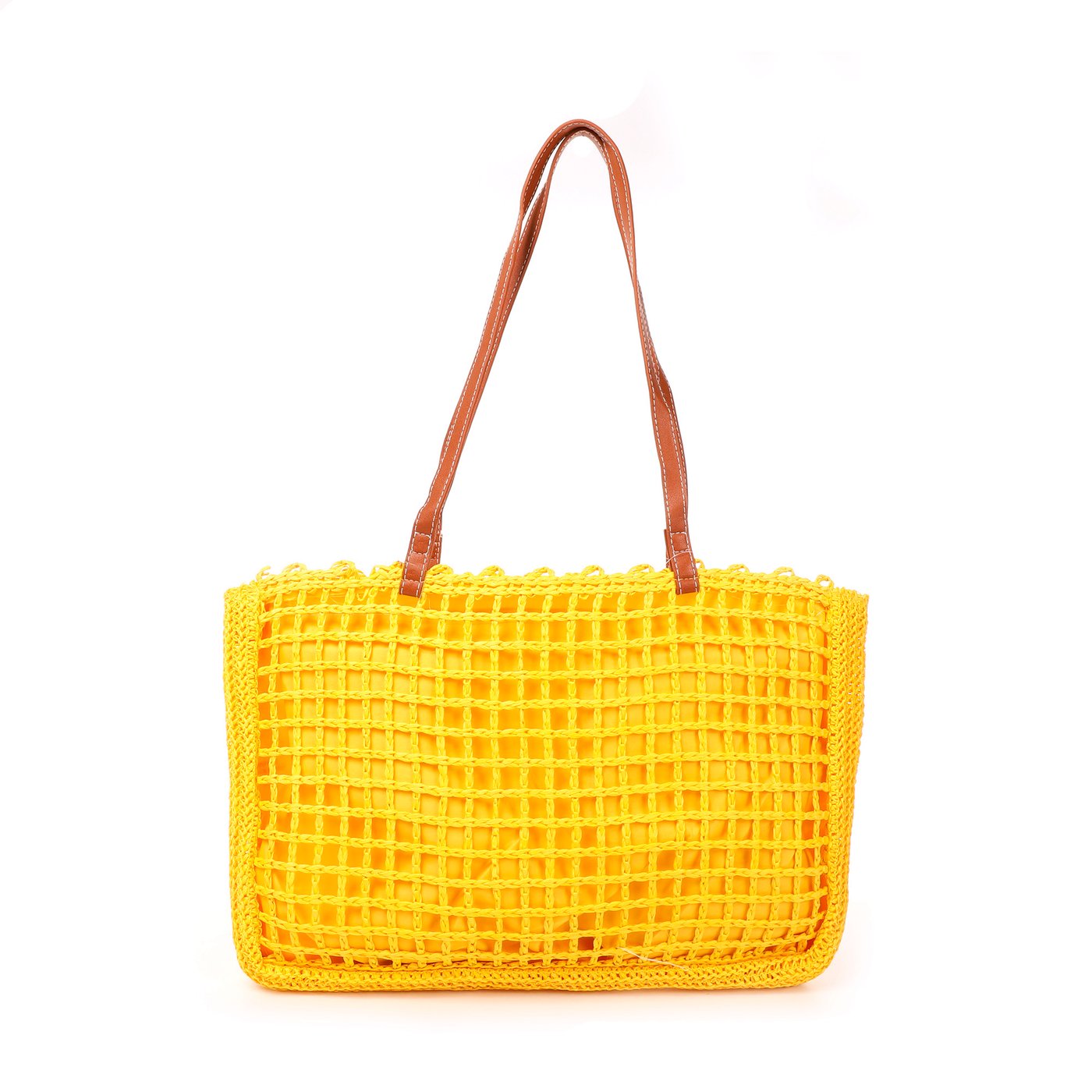 GB synthetic handle raffia bag