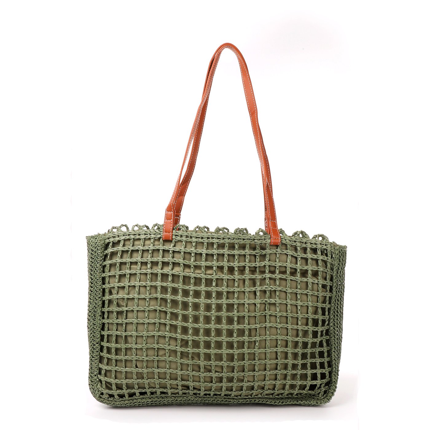 GB synthetic handle raffia bag