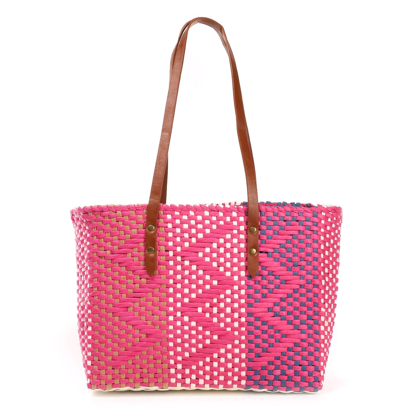 GB colorful print raffia bag