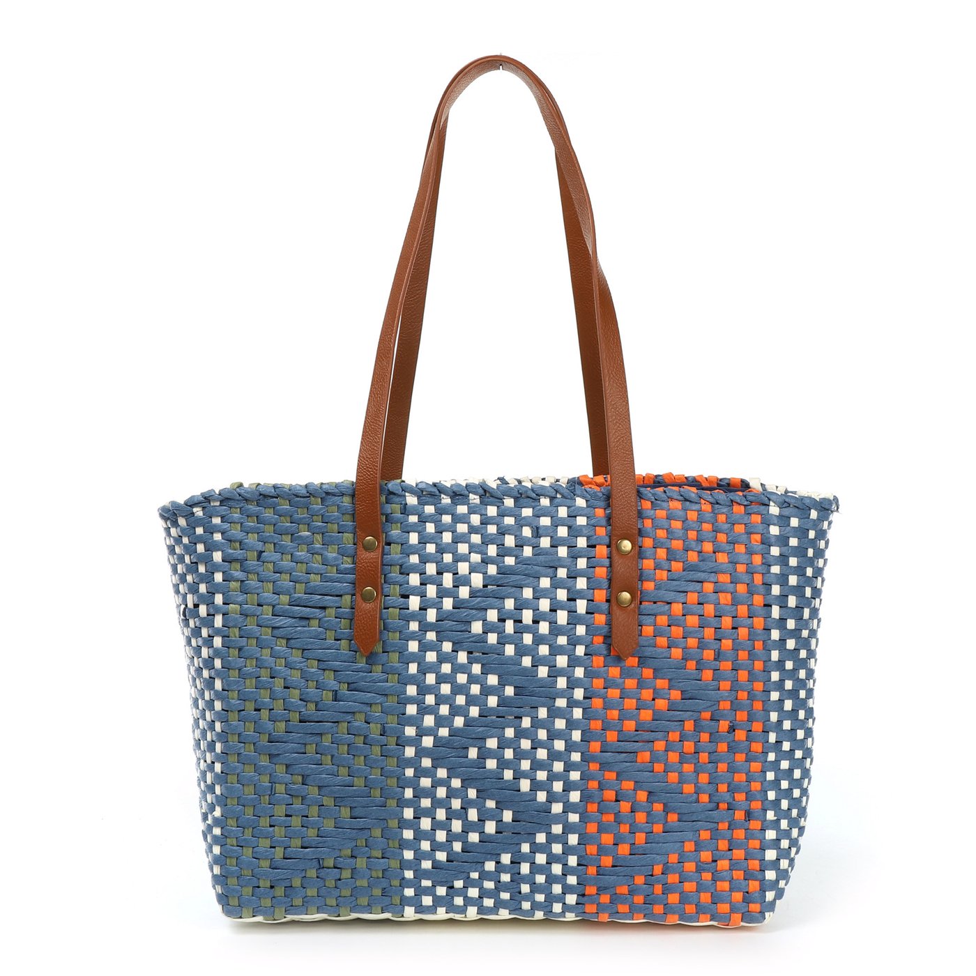 GB colorful print raffia bag