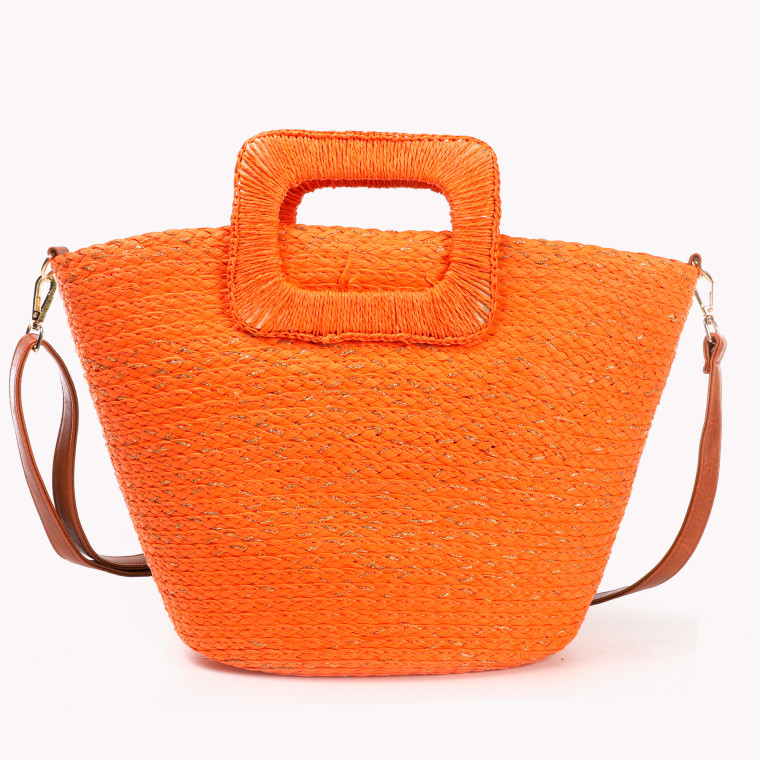Straw bag with different handle GB
