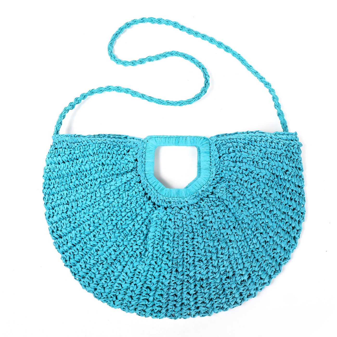 GB half moon style raffia bag