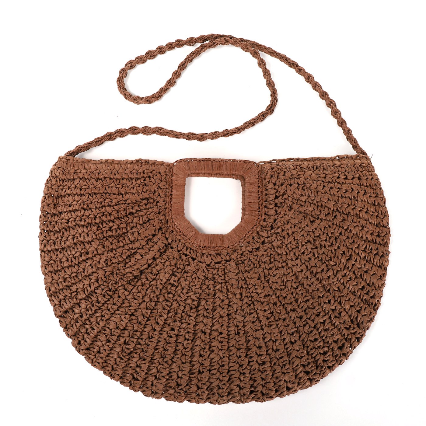 GB half moon style raffia bag