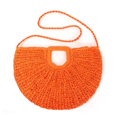 GB half moon style raffia bag