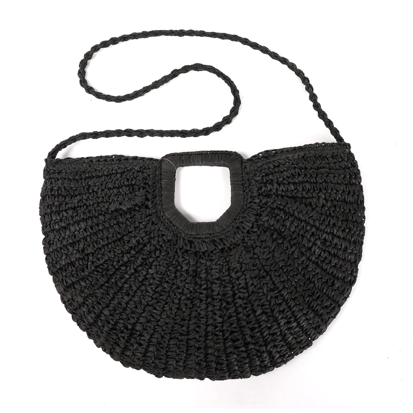 Sac raphia style demi-lune GB