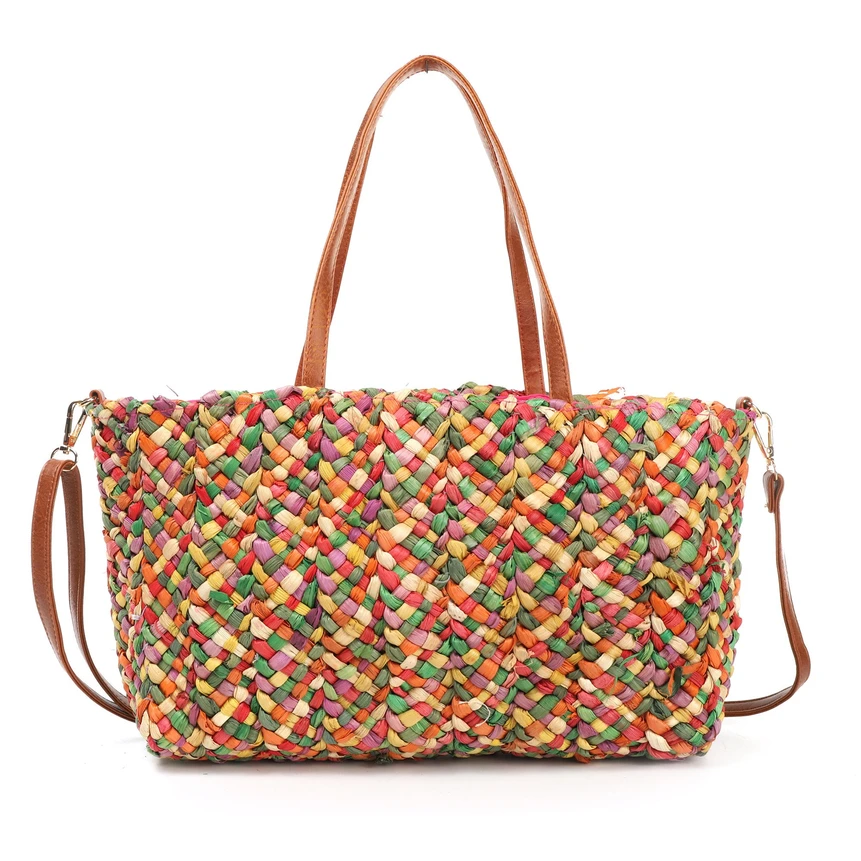 Straw Basket Tote Bag Multicolor GB