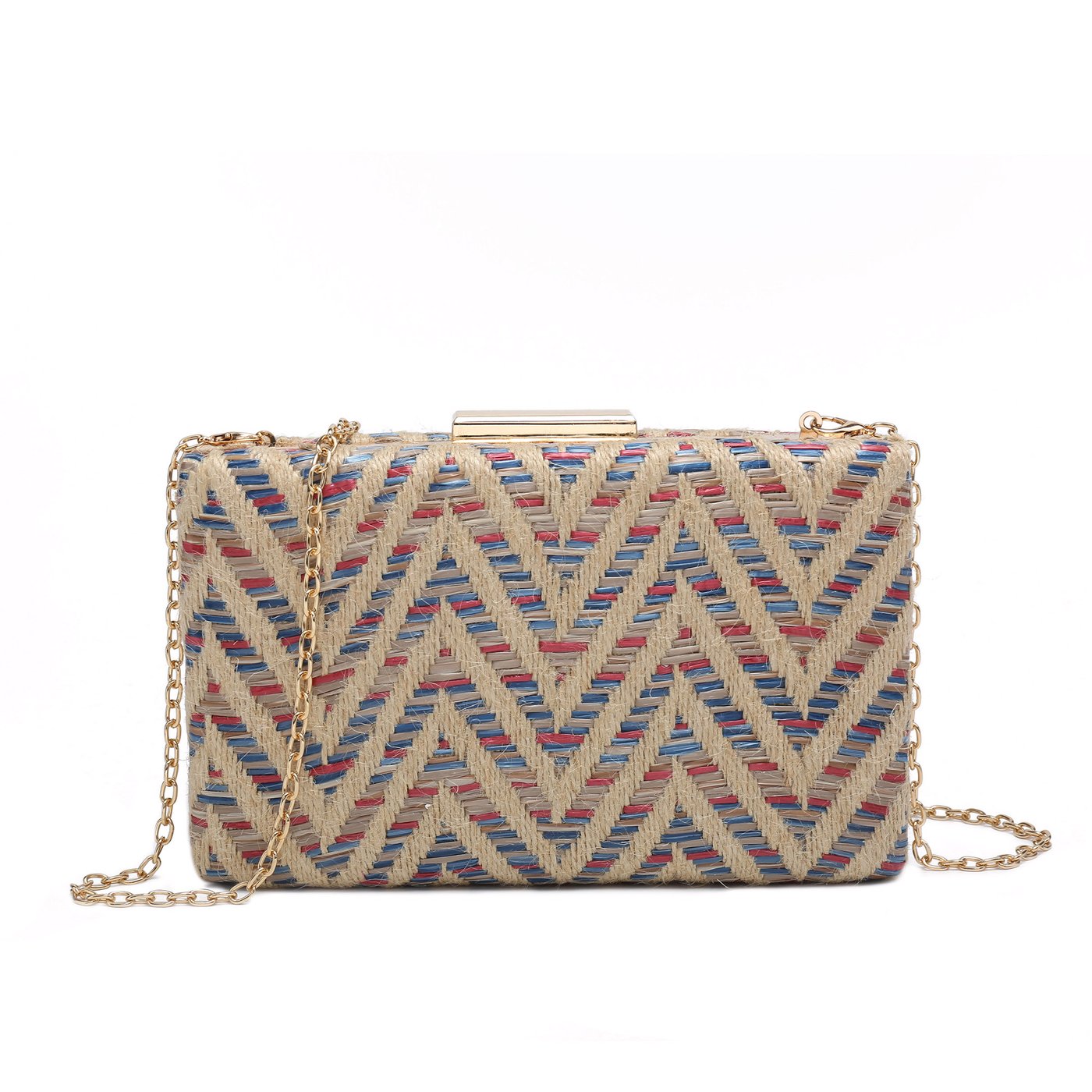 GB print raffia fanny pack