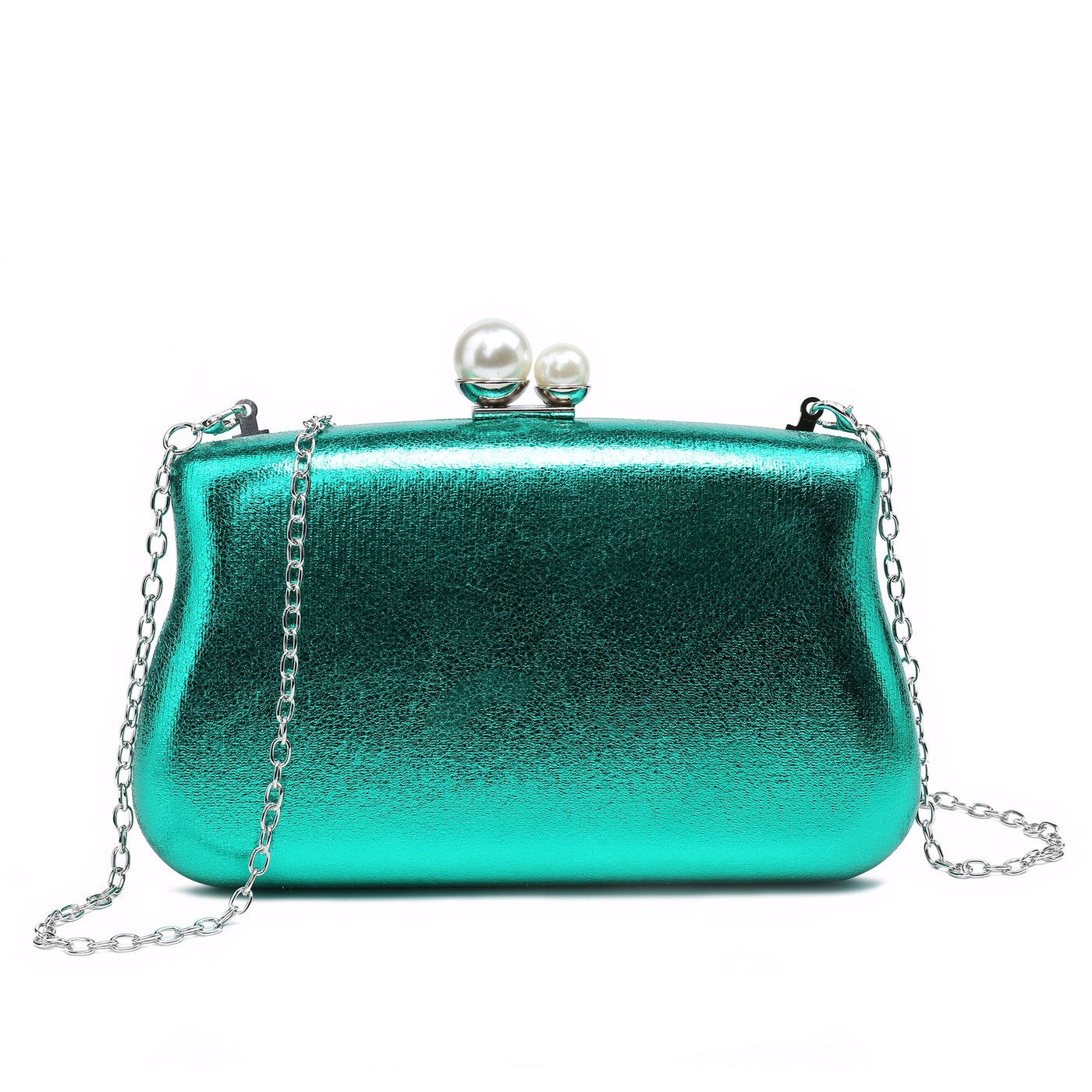 bolso GB con cremallera y perlas