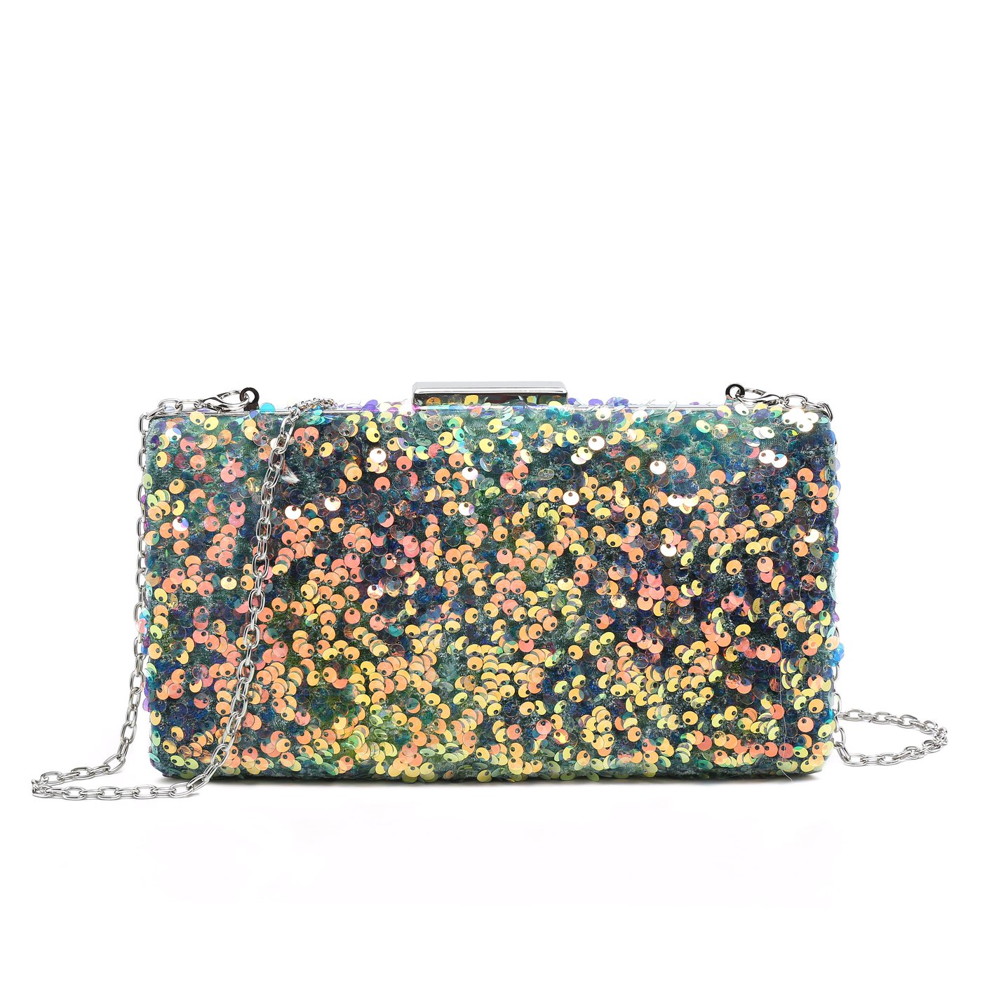 Bolso de fiesta rectangular con lentejuelas GB