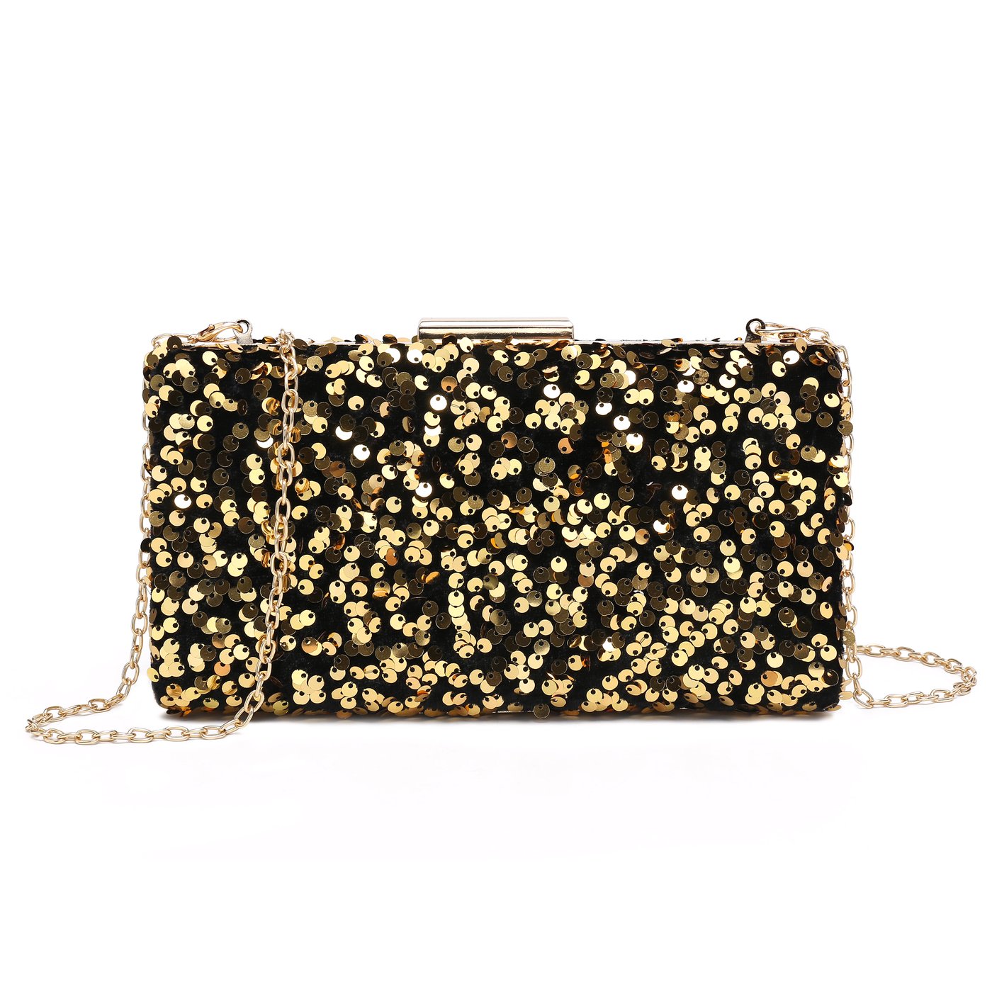 Bolso de fiesta rectangular con lentejuelas GB