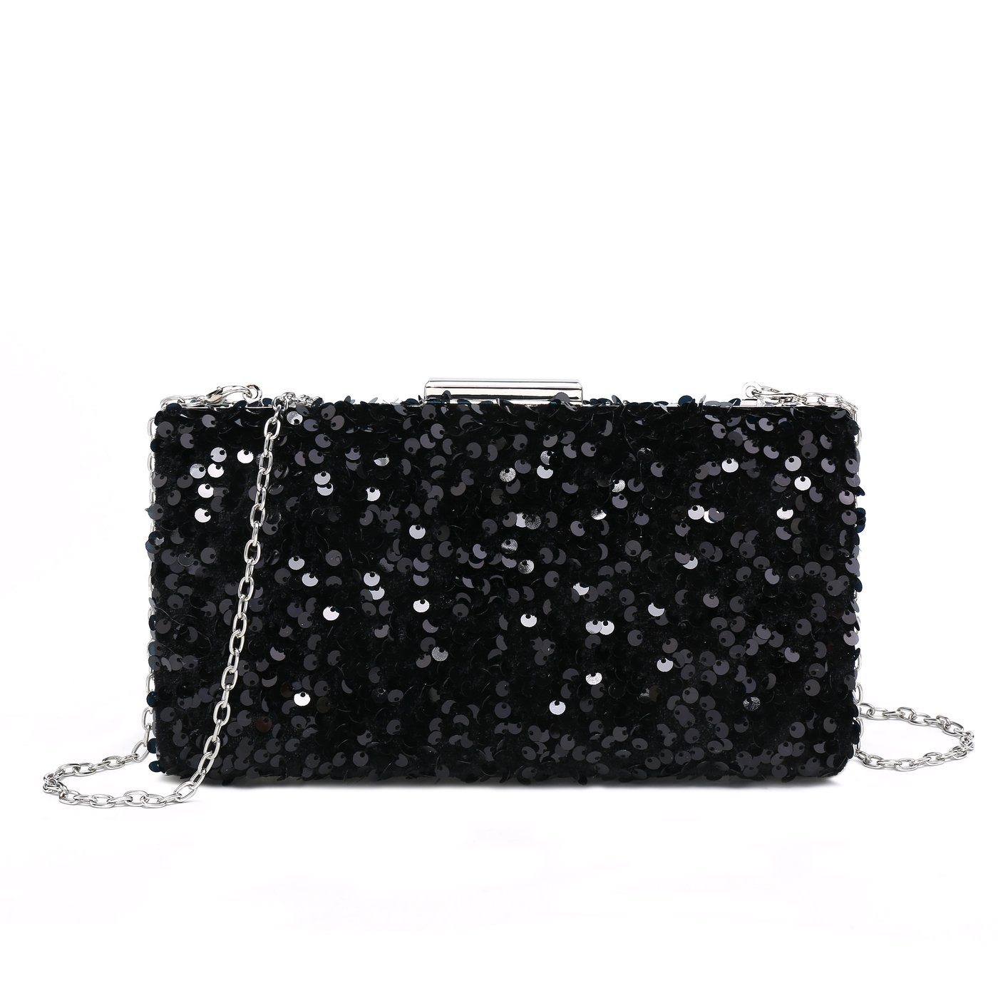 Bolso de fiesta rectangular con lentejuelas GB