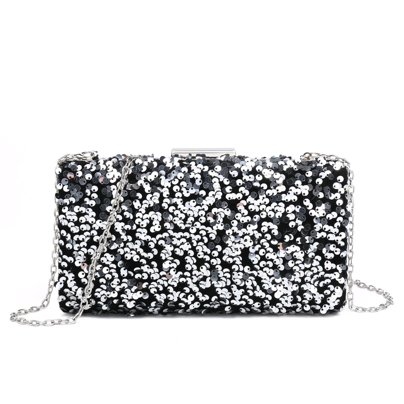 Bolso de fiesta rectangular con lentejuelas GB