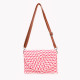 Straw shoulder bag in intertwined colors GB