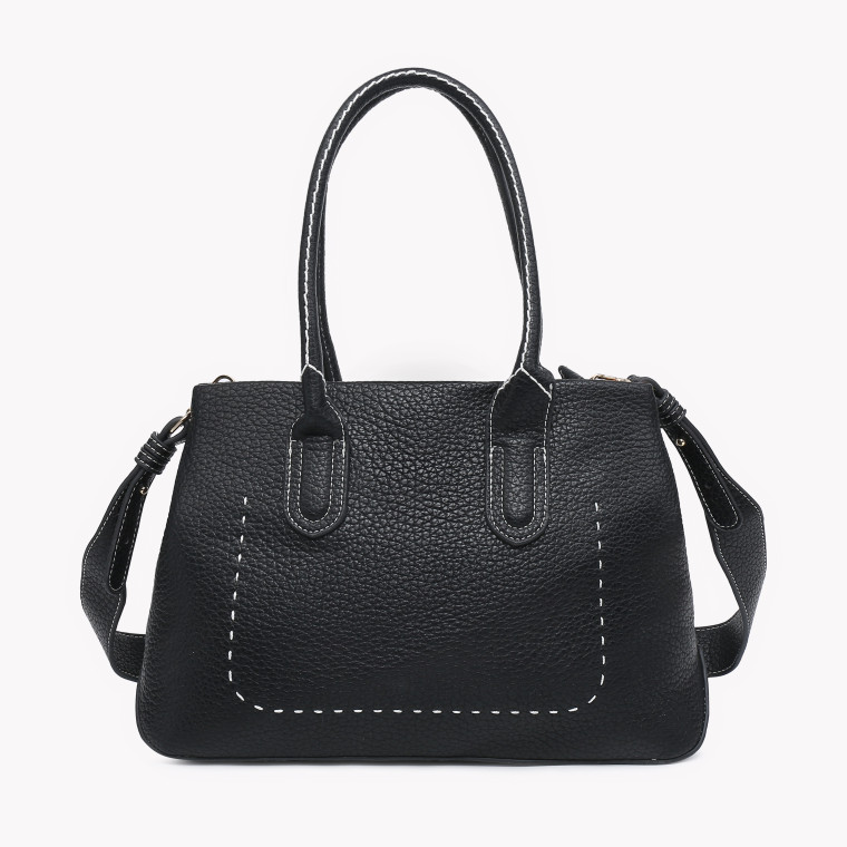 Handbag with GB stitching details