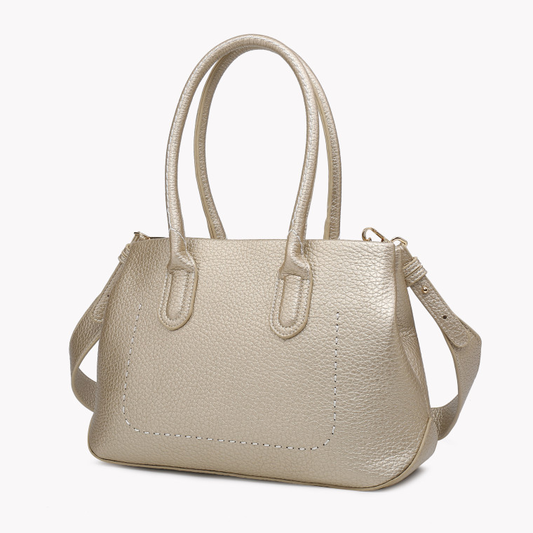 Handbag with GB stitching details