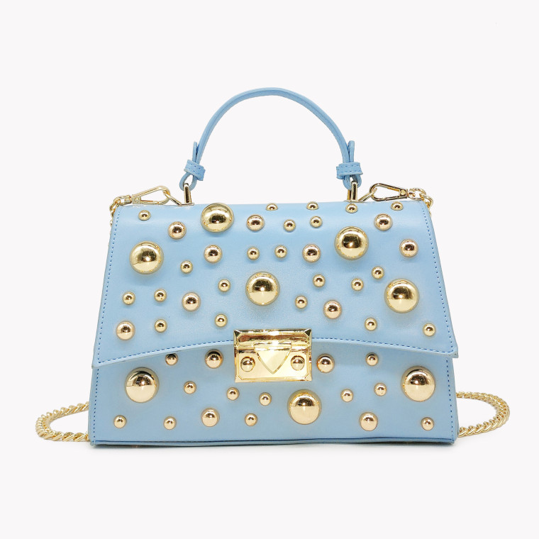 Bag with flap closure and GB studs
