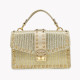 Bright raffia bag with stud flap closure GB