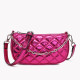 GB metallic quilted crossbody bag