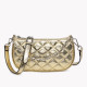 GB metallic quilted crossbody bag