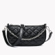 GB metallic quilted crossbody bag